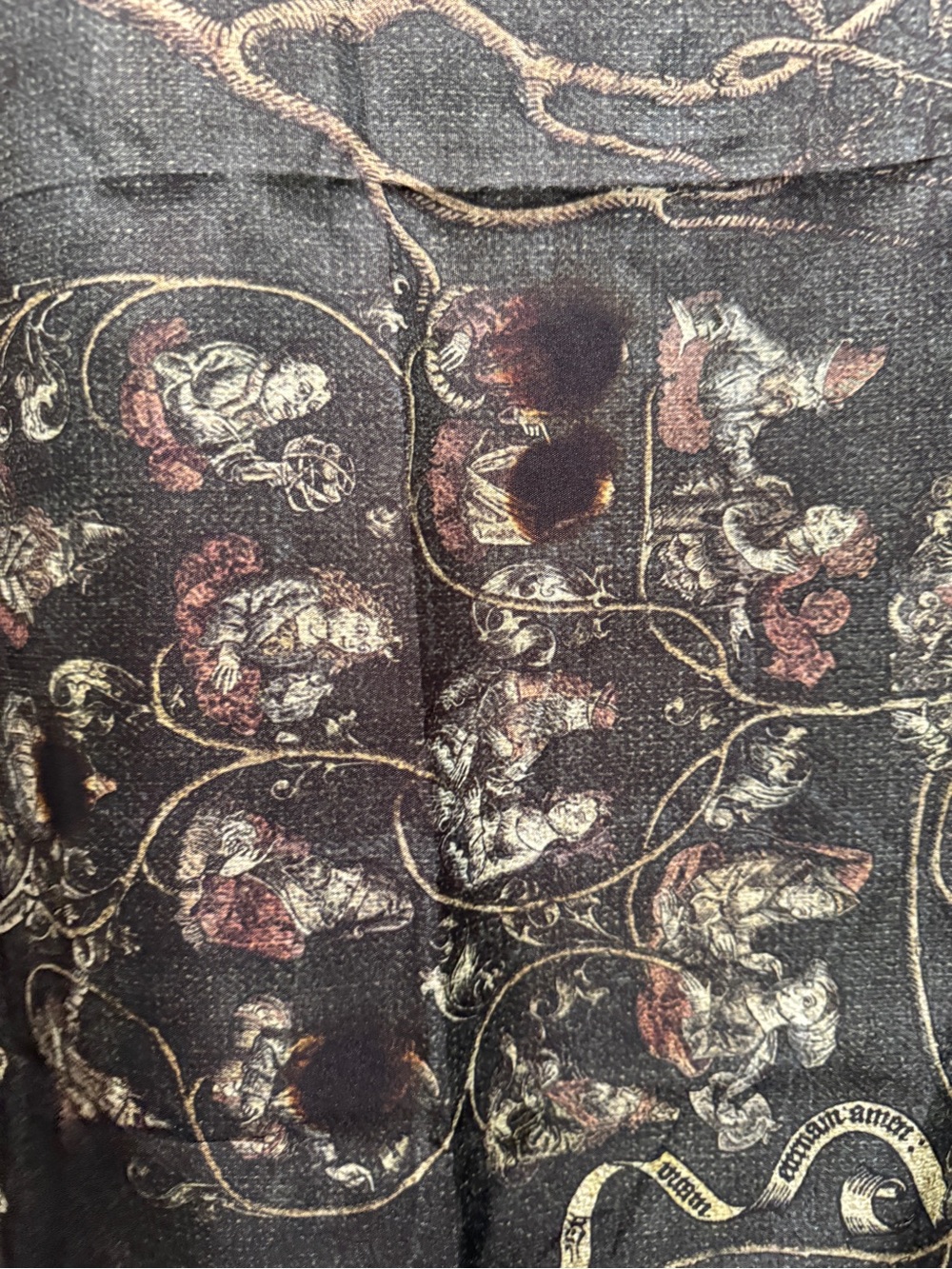 Long House of Black “wall tapestry” print Scarf by the Wizarding Trunk